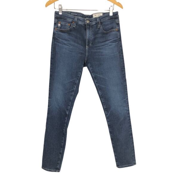 AG Adriano Goldschmied Legging Ankle Jeans Super Skinny Fit Blue Denim Size 29 - Picture 2 of 7